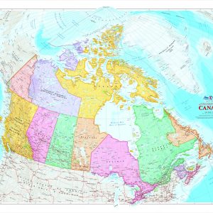 MCR0105 - CANADA MAP - POLITICAL RELIEF
